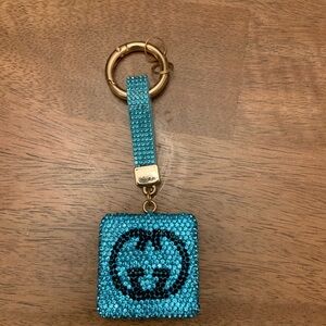 Blue and Gold Keychain/Bag Charm Accessory.